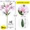 Lily Artificial Flowers Bouquet 30” Long Stems Dozen Blooming Silk Flower Heads, Wedding Decoration Indoor Office DIY Home Decor, 3pcs
